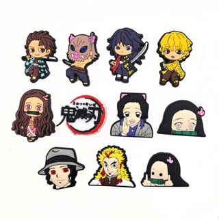 【Hot Demon Slayer Series】ใหม่ การ์ตูน Jibbitz PVC รองเท้า Charms DIY Crocs ตกแต่ง PVC การ์ตูน Pin รองเท้าแตะหัวเข็มขัด อุปกรณ์เสริมสําหรับเด็กผู้หญิงและเด็กผู้ชาย ของขวัญขายส่ง