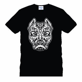 【hot sale】เสื้อยืดลําลองแฟชั่น แขนสั้น พิมพ์ลาย PITBULL TATTOO art dog breed skull piston สไตล์เรโทร แฟชั่นฤดูร้อน สําหร