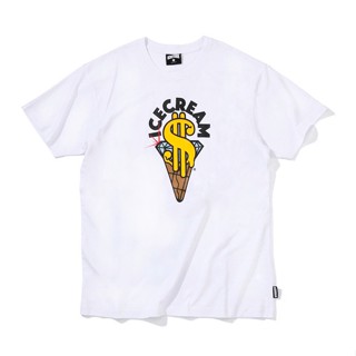 YJOเสื้อยืดผ้าฝ้ายพิมพ์ลายแฟชั่นพร้อมส่ง Billionaire Boys Club Icecream King Cone เสื้อยืดแขนสั้นพิมพ์ลายแฟชั่น Unisex