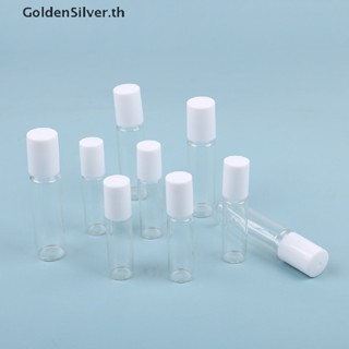 Goldensilver ขวดแก้วเปล่า เติมได้ ขนาด 5 มล. 10 มล. สีเงิน สําหรับใส่เครื่องสําอาง TH