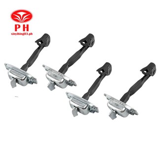 4PCS Car Door Stopper Check Strap Limiter Replacement Parts Silver for -Toyota -Hilux 2004-2015 for Fortuner 2005-2015