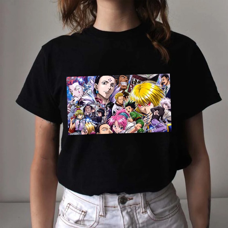 57ฤดูร้อนใหม่การ์ตูนญี่ปุ่น Hunter X Hunter พิมพ์ผ้าฝ้ายคุณภาพสูงผู้ชาย/ผู้หญิงเสื้อยืด Street คนรัก
