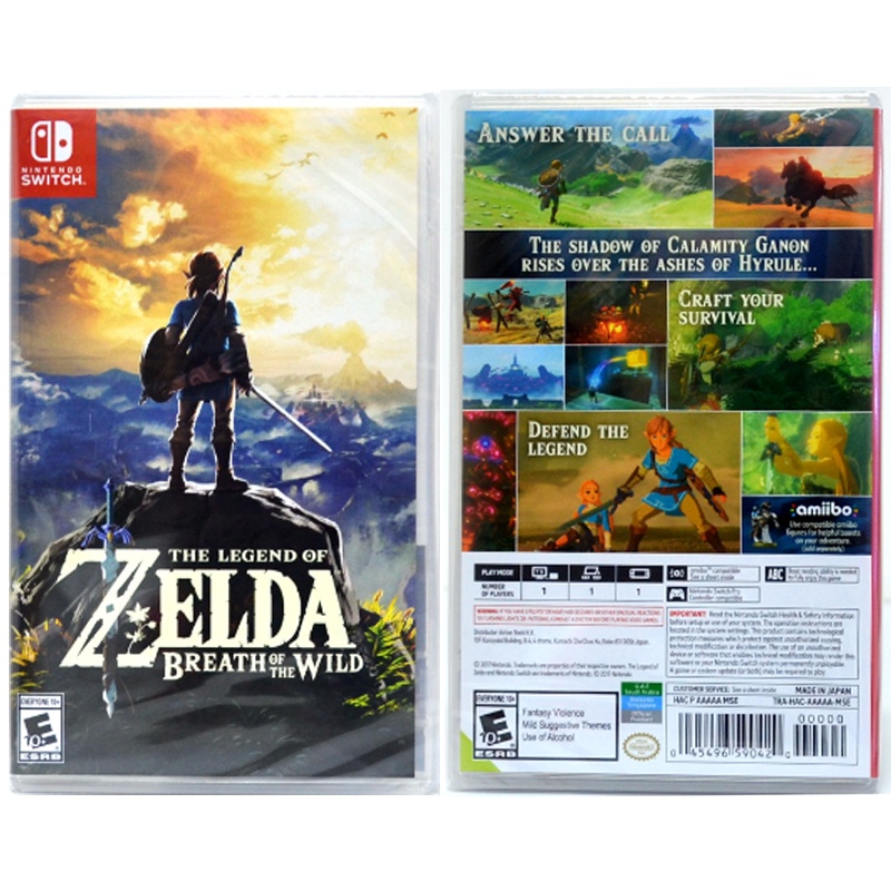 Nintendo Switch Game The Legend of Zelda Breath of the Wild Zone Asia English เกมนินเทนโด้ เซลด้า BOTW [แนวเกมผจญภัย]