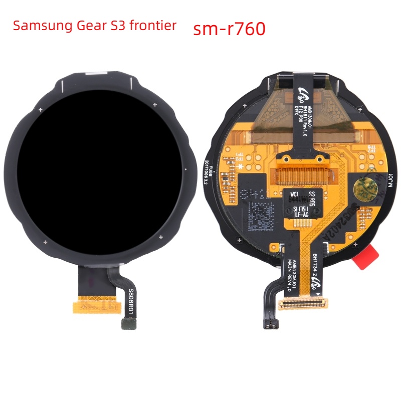 กระจกดิจิไทเซอร์ หน้าจอสัมผัส lcd แบบประกอบเต็มจอ สําหรับ Samsung Gear S3 frontier r760 sm-r760