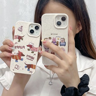 เคสโทรศัพท์มือถือ ซิลิโคนนิ่ม กันกระแทก ลายการ์ตูนลูกสุนัขน่ารัก สําหรับ IPhone 14 12 13 11 Pro MAX 6 6S 7 8 Plus 14Pro X XR XS MAX SE 2020 14Plus