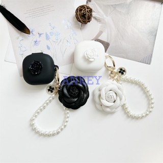 Cover For JBL Wave 300 / Wave FLEX / Live Free2 / Live Pro+ Pro 2 Earphone Silicone Case Girl Flower Earbuds Soft Protective Headphone Headset Skin with Pearl chain