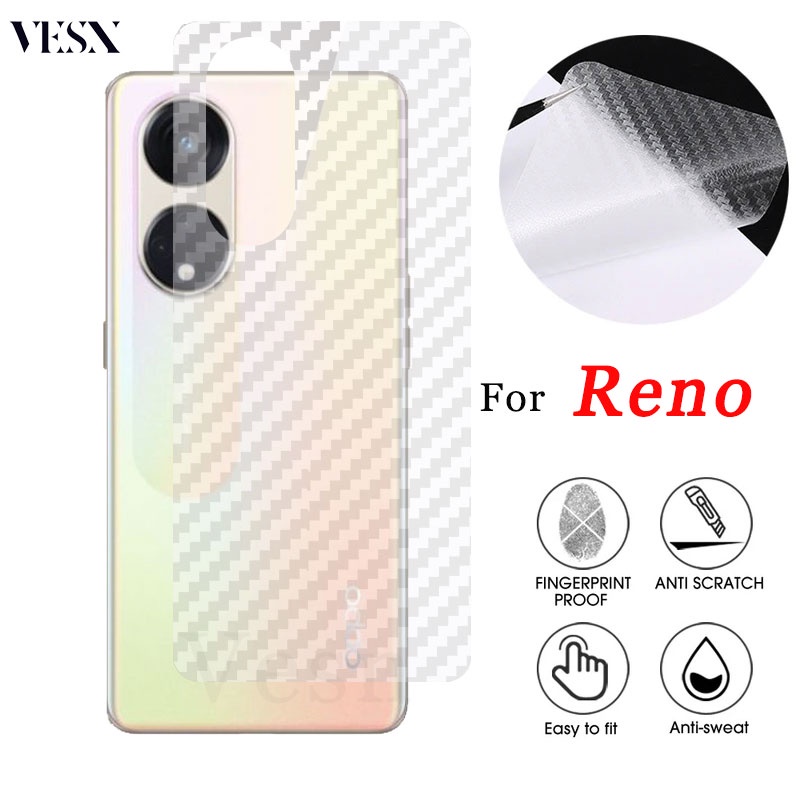 ฟิล์มกันรอยหลัง เคฟล่าสำหรับ OPPO Reno 15 15F 15C 14 14F 13 13F 12F 12 11F 11 10 8T 8 8Z 7 7Z 6 6Z 5 5Z 4 3 Pro Max Mini Plus Pro+ 2 2F 5G 4G 2026