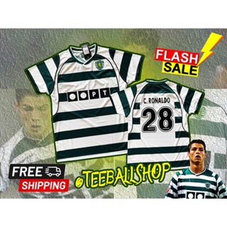 เสื้อฟุตบอล สปอร์ติ้ง ลิสบอน ย้อนยุค เกรดแฟนบอล ฤดูกาล 2002 Sporting FC Retro 2002 Jersey