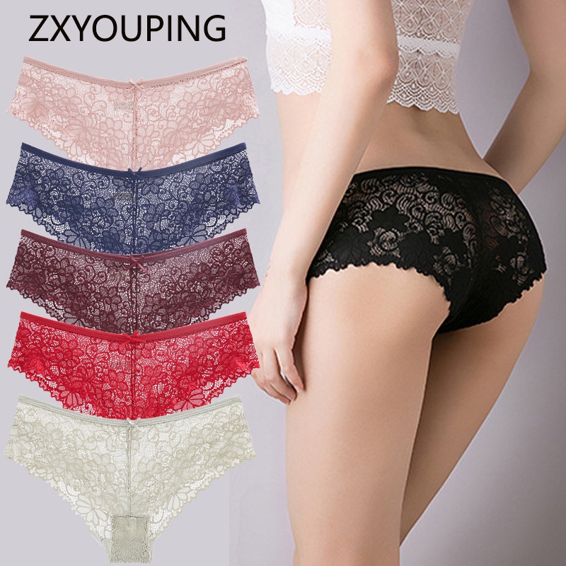 Zxyouping กางเกงชั้นใน ลูกไม้ ผู้หญิง เซ็กซี่ เอวต่ํา
