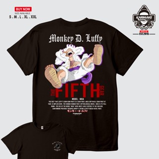 【ใหม่】เสื้อยืดผ้าฝ้ายพรีเมี่ยม Anime One Piece MONKEY D LUFFY NIKA GEAR 5 FIFTH Kaos Anime