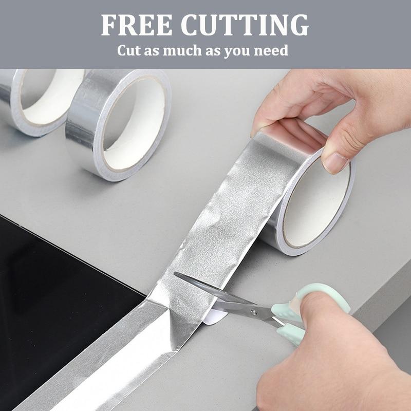 เทปฟอยล์อลูมิเนียม ทนอุณหภูมิสูง มีกาวในตัว สําหรับปิดท่อไอเสีย ท่อน้ํา 1 ชิ้น - รูปที่ 3