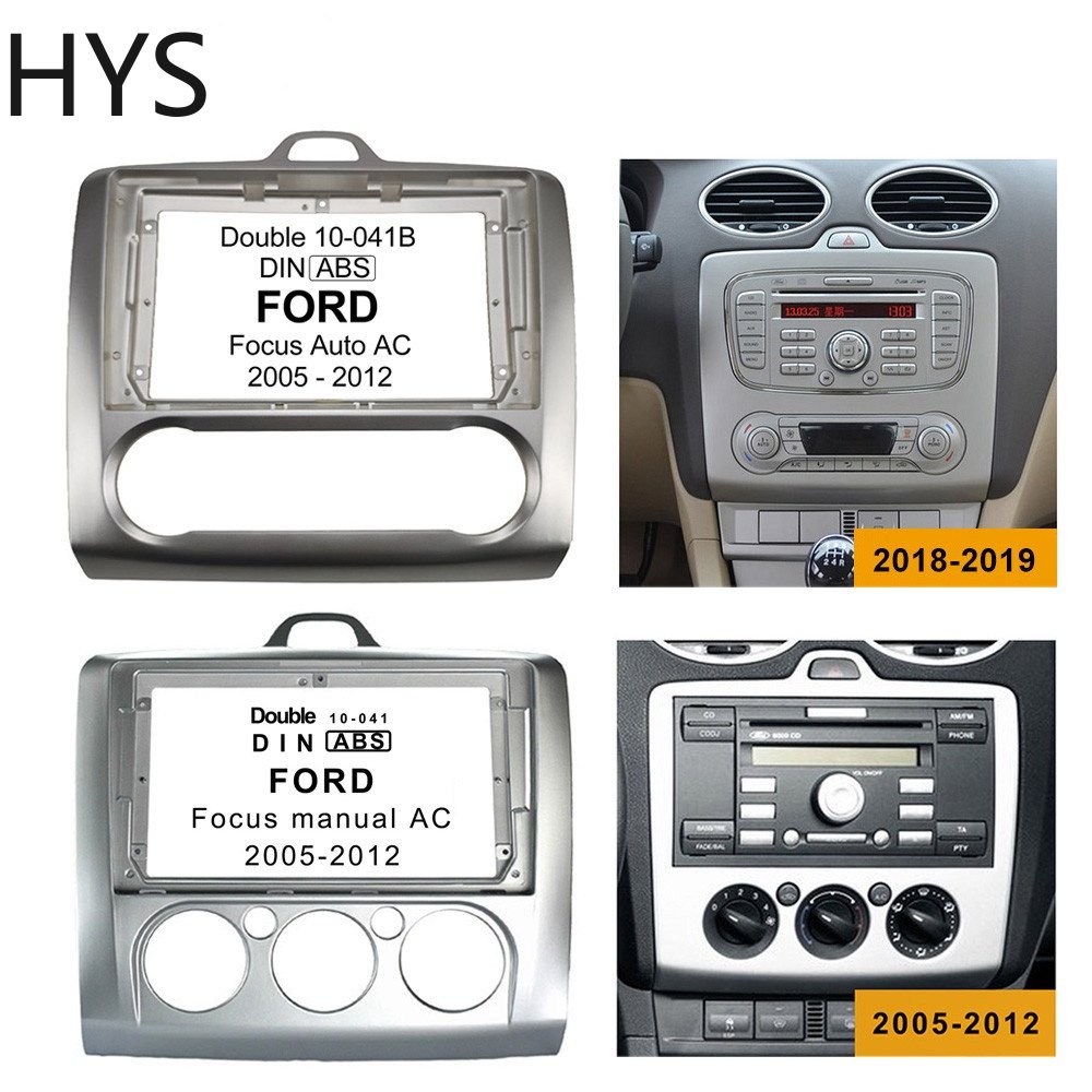 Hys แผงวิทยุรถยนต์ เครื่องเล่น MP5 สเตอริโอ สําหรับ 2005-2012 Ford Focus กรอบ 9 นิ้ว Android 2Din