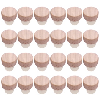 24pcs Home Gift Beer Beverage Bar DIY Craft Replacement Kitchen For Bottle T Shaped Wooden Reusable Wine Stopper