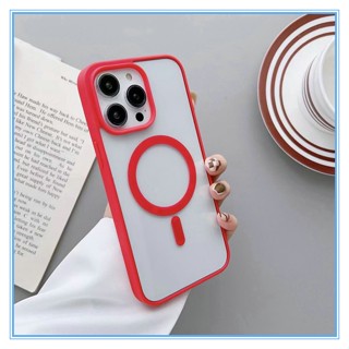 For iphone 14 Case เคสกันกระแทก Magnetic Hard case สำหรับ เคสไอโฟน เคส 11/12/13/14 Plus Pro Max กรณีอะคริลิค เคสกันกระแทก เคสไอโฟน11