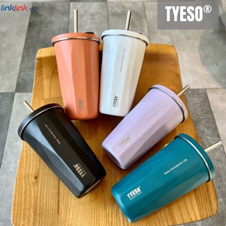 Tyeso แก้วกาแฟสุญญากาศ สเตนเลส มีฉนวนกันความร้อน ความจุสูง 600 มล. สําหรับบ้าน รถยนต์