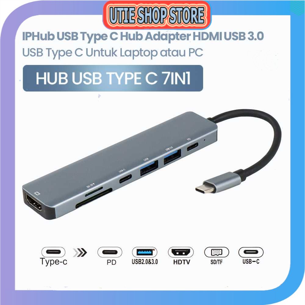 UTIE STORE - IPHub USB Type C Hub Adaptor HDMI USB 3.0 USB Type C - YG-21221