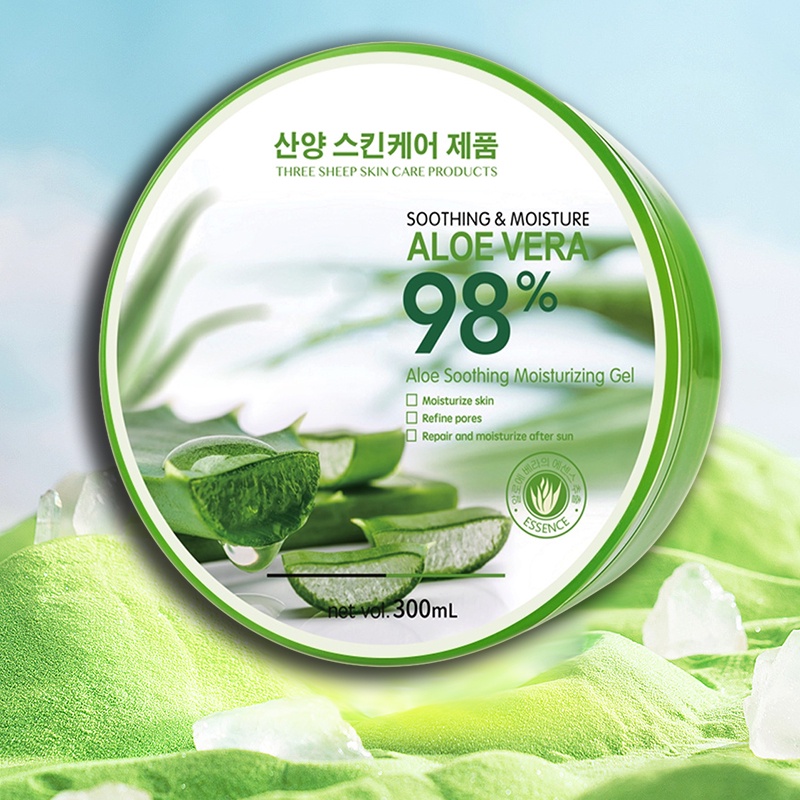 ซื้อ Moisture Aloe Vera 98% 300m เจลว่านหางจระเข้ ช่วยกระชับรูขุมขน บำรุงผิวให้ชุ่มชื่นทั้งผิวหน้าและผิวกาย