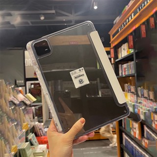 เคสโทรศัพท์มือถือหนัง PU นิ่ม แบบใส ปิดด้านหลัง พร้อมช่องใส่ดินสอ สําหรับ Xiaomi Pad 6 Pad 6 Pro 2023 Mi Pad 6 Pro 11 นิ้ว