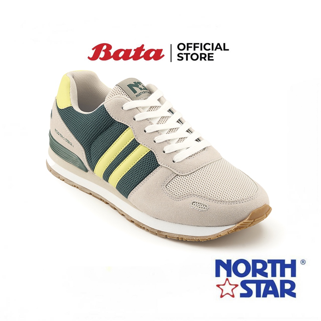 Bata บาจา ยี่ห้อ North Star รองเท้าผ้าใบแบบผูกเชือก รองเท้าผ้าใบแฟชั่น สนีกเกอร์ สำหรับผู้ชาย สีเทา 8292789