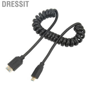 Dressit HD Multimedia Interface Adapter Cable  4K120Hz  Winding HD Multimedia Interface 2.1 Coiled Cable Durable  for Smart Phones