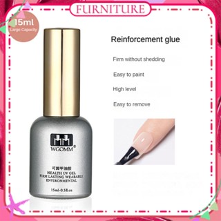 ♕Wgomm Nail Art Functional Polish Gel Top Coat Base Coat Tempered Diamond Sealing Layer Reinforcement Phototherapy Adhesive For Nail Shop FURNITURE