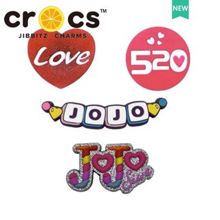 Jibbitz crocs charms อุปกรณ์เสริมหัวเข็มขัด สําหรับตกแต่งรองเท้าวาเลนไทน์