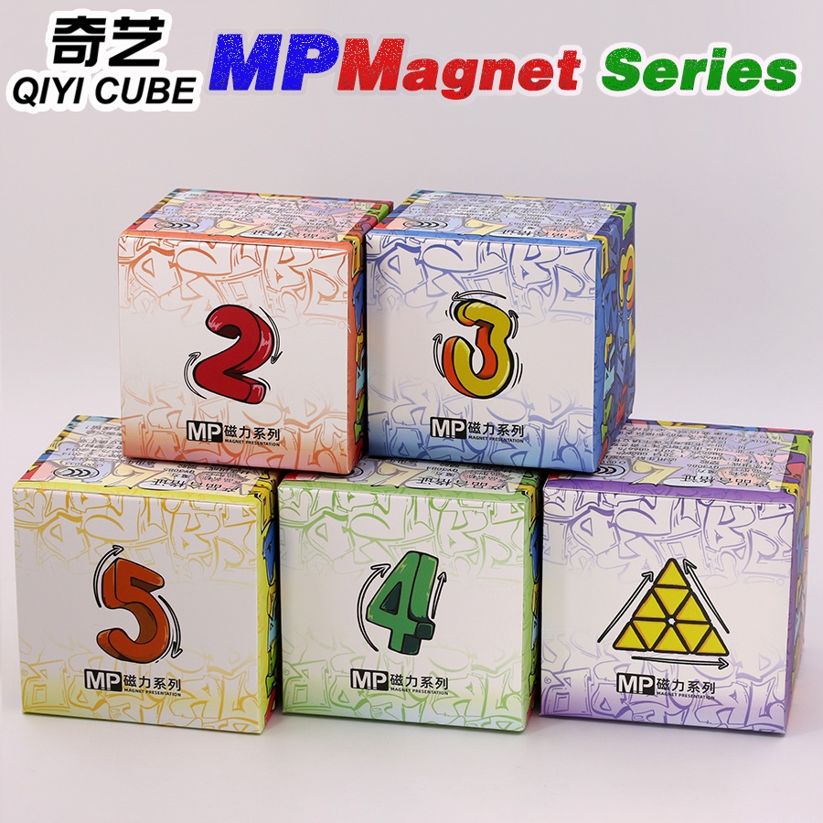 Qiyi MP ลูกบาศก์แม่เหล็ก 2x2 3x3 4x4 5x5 Pyraminx QiYi 2x2 3x3 4x4 5x5 Pyraminx ของเล่นสําหรับเด็ก