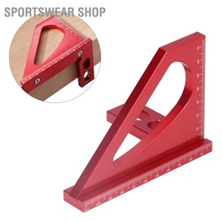  Sportswear Shop  ไม้บรรทัดวัดมุม 45 90 องศาอลูมิเนียมอัลลอยด์ Miter Protractor เครื่องมือวัดมัลติฟังก์ชั่นสำหรับงานไม้