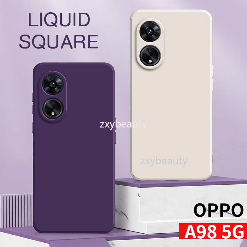 เคสโทรศัพท์ซิลิโคน TPU แบบนิ่ม ทรงสี่เหลี่ยม สําหรับ OPPO A98 5G 2023 A98 A 98 A1