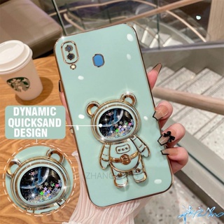 เคส Samsung A20 A30 A03 A04 A21S A20S A10S A02S A03S A50 A7 2018 A50S A30S เคสโทรศัพท์มือถือ มีทรายไหล ลายนักบินอวกาศ 3D หรูหรา สําหรับ