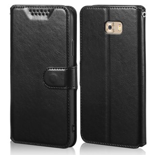 เคสโทรศัพท์หนัง PU แบบฝาพับ พร้อมช่องใส่บัตร สําหรับ Samsung Galaxy C7 2016 SM-C7000 5.7 นิ้ว C7 Pro