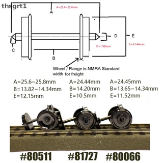 [thsgrt1] ล้อโลหะ สเกล HO 1:87 36 นิ้ว สําหรับโมเดลรถไฟ DC C8724 2 ชิ้น [TH]