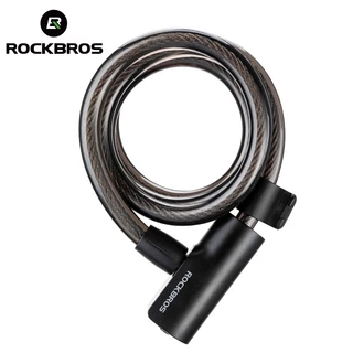 【TH Delivery】ROCKBROS เหล็กป้องกันการโจรกรรมสายเคเบิลจักรยานล็อคสายกุญแจล็อค MTB จักรยานถนนรถจักรยานยนต์ความปลอดภัยล็อคอุปกรณ์ขี่