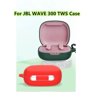 【คุณภาพสูง】เคสหูฟัง แบบนิ่ม สีพื้น สําหรับ JBL WAVE 300 TWS JBL WAVE 300 TWS