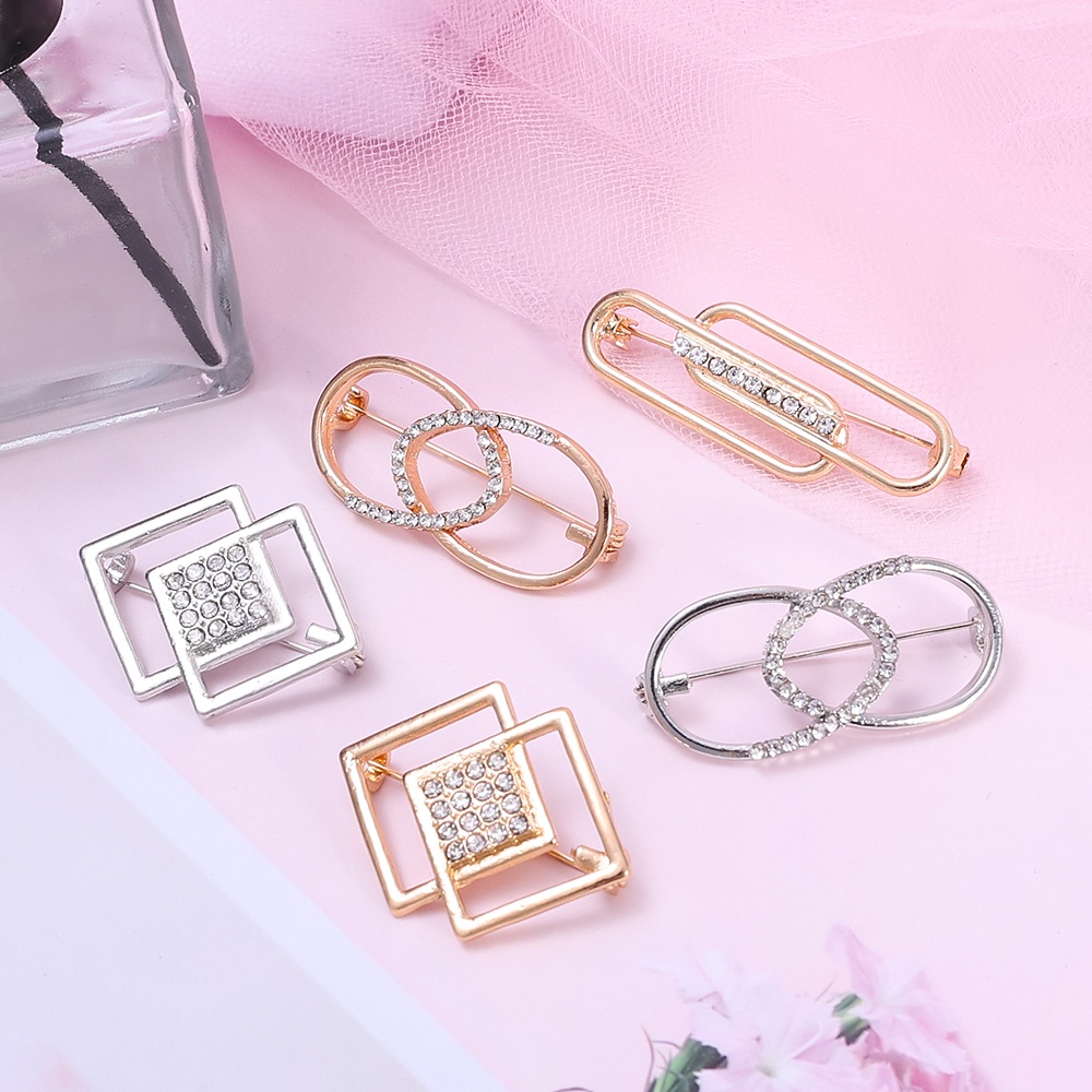 เข็มกลัดโลหะ อเนกประสงค์ สีเงิน สีทอง ใช้ซ้ําได้ ฝังเพทาย สําหรับตกแต่งชุดเดรส กระโปรง กางเกง เสื้อผ้า - รูปที่ 7