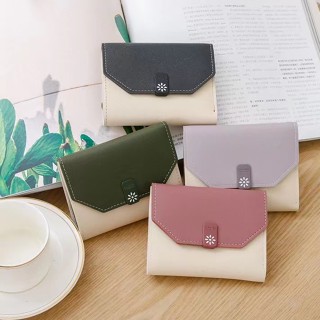 （HB-416） กระเป๋าสตางค์ใบสั้นแฟชั่นสําหรับสตรีขนาดเล็กพับเก็บได้