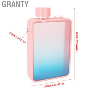 Granty 300ml Flat Water Bottle   Flat Water Bottle Portable Leakage Proof Recyclable  for Camping