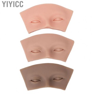 Yiyicc Makeup Practice Face Board  Artificial Eye Cosmetic Practice Board Silicone Professional  for Eyelash Grafting