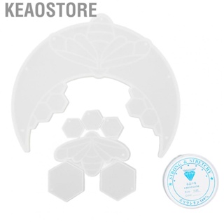 Keaostore Pendant Casting Mold  String Flower Shaped Great Flexibility Hanging Holes Silicone Pendant Making Mold  for Art Crafts