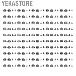 Yekastore 100 Set 15mm Electroplated Silver Black Mushroom Type Leather Craft Rivets