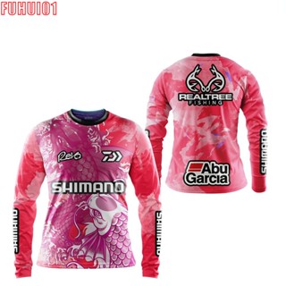 (Fuhui01) Baju Pancing REVO SHIMANO DAIWA REALTREE Edition Fishing Jersey Sublimation | Clothes Anti-UV Fishing | Size XS - 8XL RE