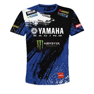 เสื้อกีฬาแขนสั้น ลายทีมแข่ง Yamaha Sublimation Jersi Jersey Baju Microfiber