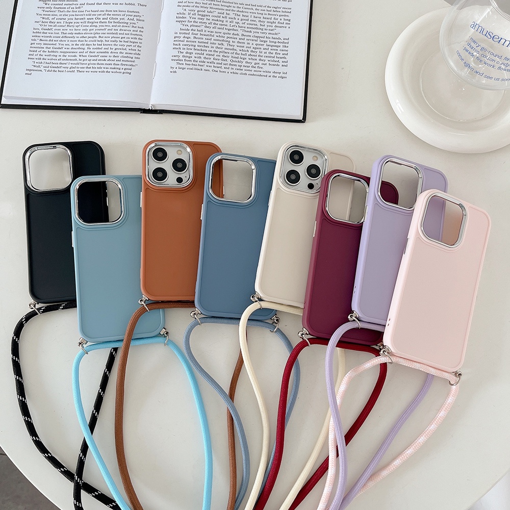 เคสป้องกันโทรศัพท์มือถือ แบบนิ่ม กันกระแทก มีสายคล้องคอ สําหรับ IPhone 14 Pro Max 14PM IP 11 12 13 P