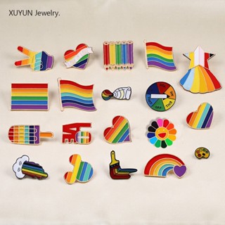 25 รูปแบบ สีรุ้ง Lgbt ที่ละเอียดอ่อน เข็มกลัด ตราหัวใจ ธง เครื่องประดับ ของขวัญ อุปกรณ์เครื่องแต่งกาย
