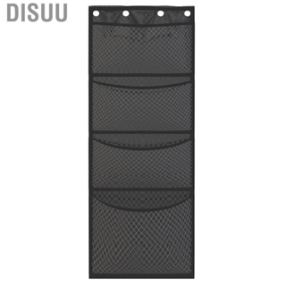 Disuu Hanging Toy Storage Pockets  Black Door Hanging Bag Mesh 4 Layers Keep Neat Space Saving  for Wall for Doll