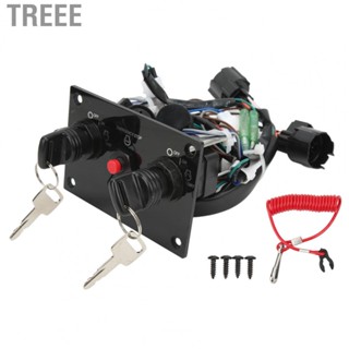 Treee 37100-96J14  Direct Replacement Dual Engine Ignition Key Switch Panel  for Outboard