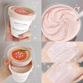 Body scrub 220ml ผิวกาย สครับผิวพีช การดูแลร่างกายการดูแลส่วนตัวการขัดผิวการขัดผิวทำให้ผิวขาว สารสกัดพีช