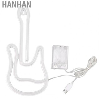 Hanhan Neon Guitar Light  Guitar Neon Sign Colorful ABS Backboard  for Concert