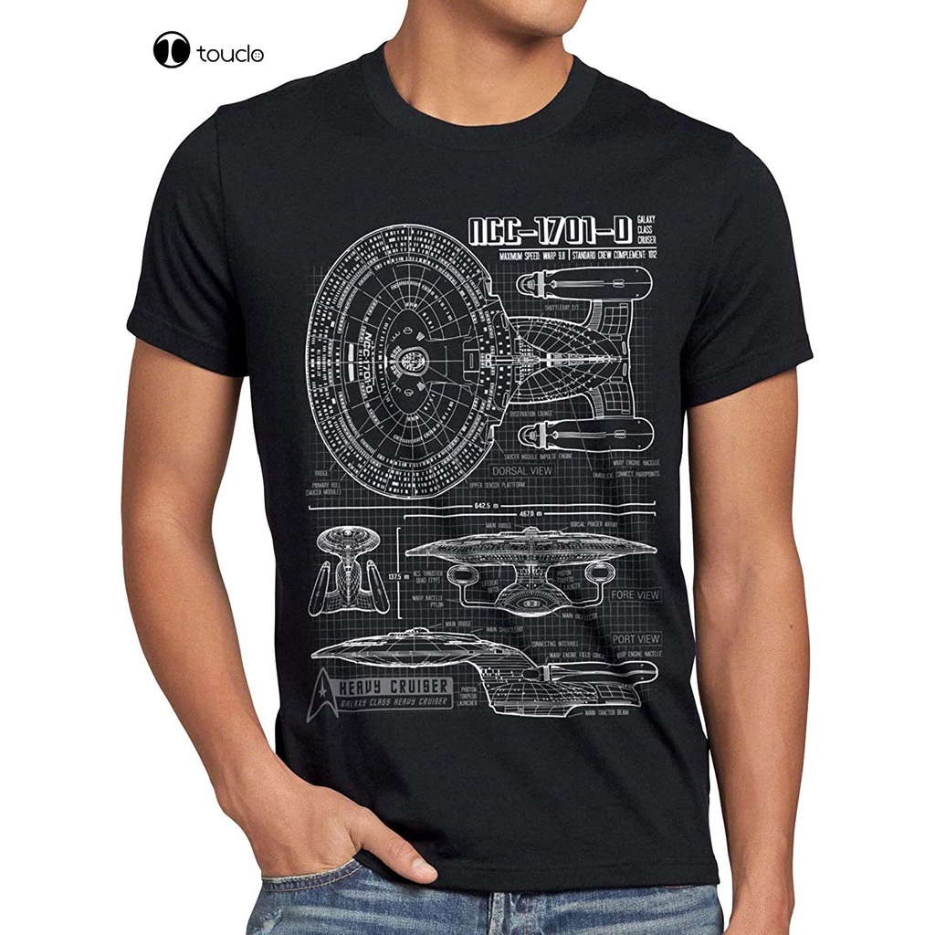 American Sci-Fi Movie Star Trek Star Trek (Star Travel) รูปแบบพิมพ์เสื้อยืดครึ่งแขนผ้าฝ้าย 100% สําห