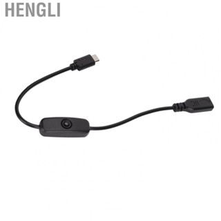 Hengli USB C Power On/Off Switch Extension Cable Extension Cable Black for Tablet Computers